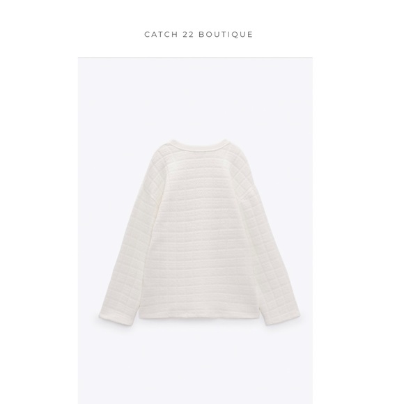ZARA Quilted Sweater SZ S - Picture 2 of 4